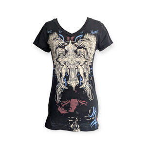 Vintage Y2K Embellished Angel Wing Tee
